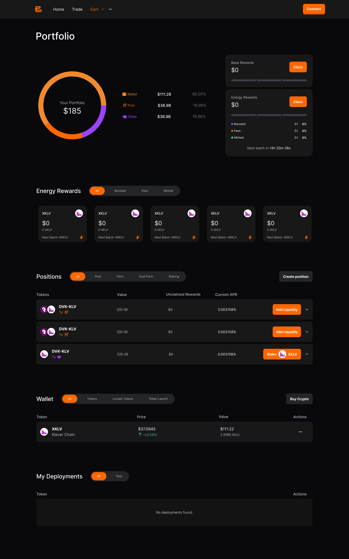 Bitcoin.me DeFi portfolio exploration showing assets and positions