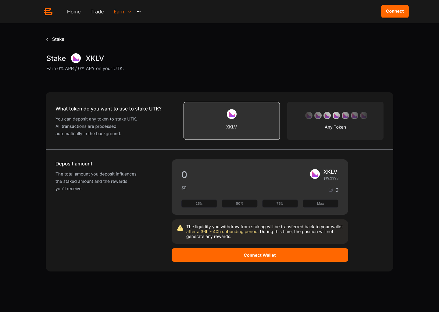Bitcoin.me product exploration showing the staking interface