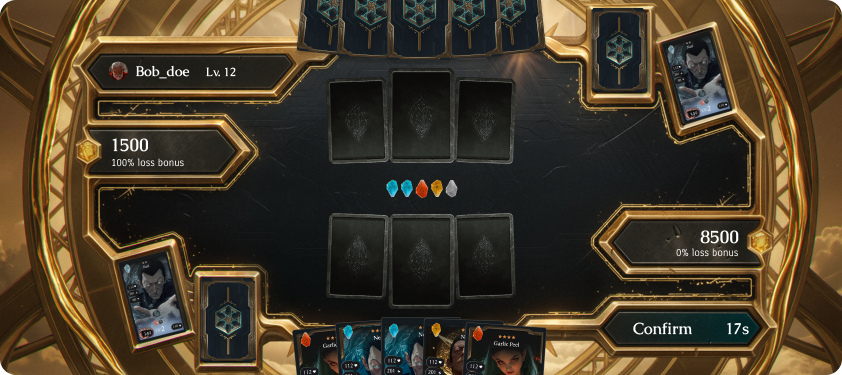 Dobro Goranku combat interface in a light elemental arena